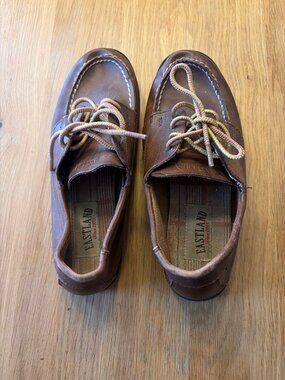 Eastland Youth 2.5M Brown Leather Falmouth Boat Shoes Lace Up